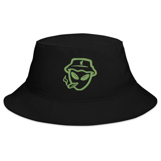SMOKED OUT BLACK/GREEN BUCKET HAT