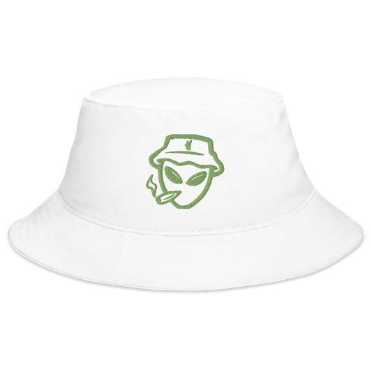 SMOKED OUT WHITE/GREEN BUCKET HAT