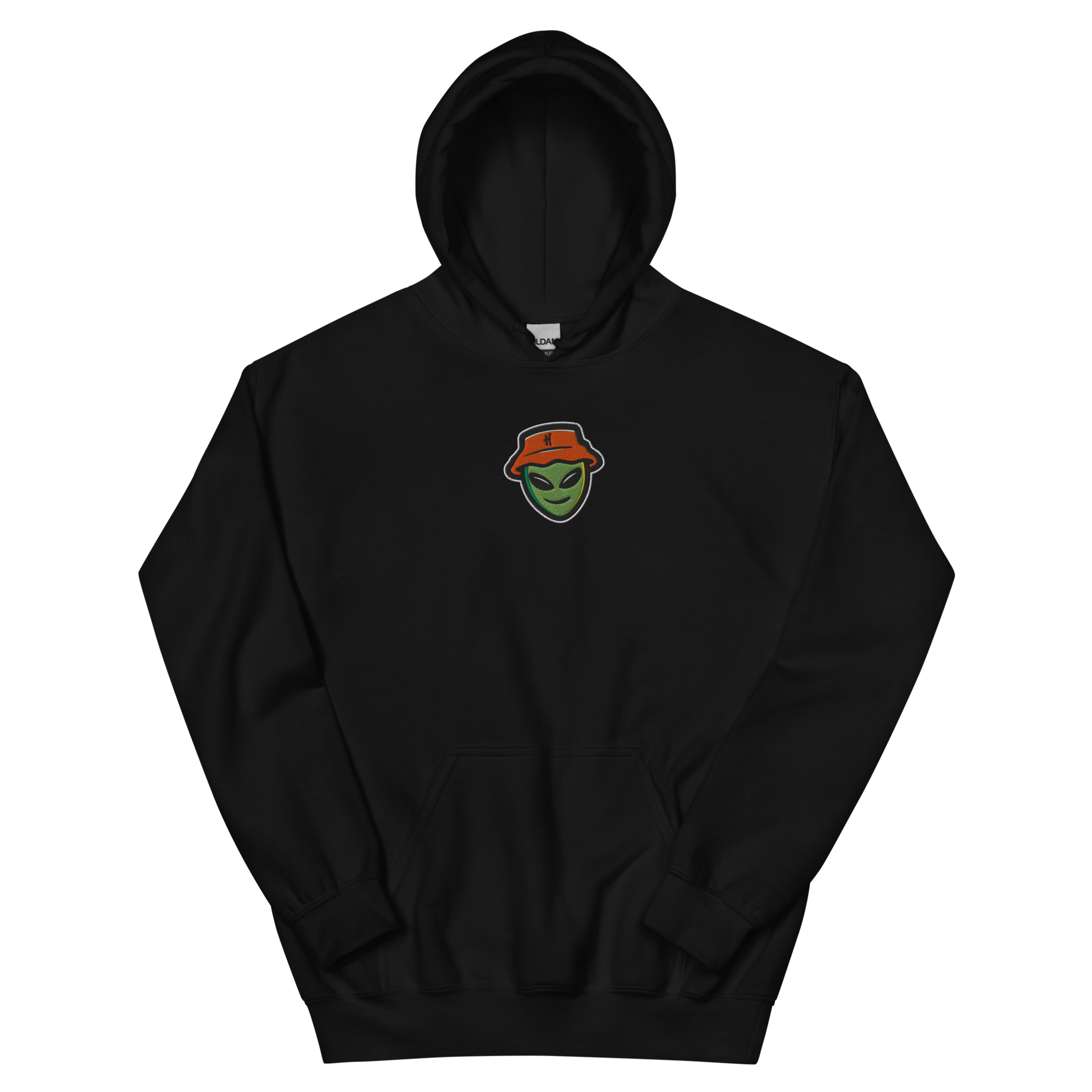 ★HOODHOOD★ Alien Padded Washed Hooded Jumper Black alienheadhoodie-front_09daf2b4